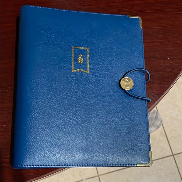 Emily Ley Blue Planner with Gold Accents - Picture 1 of 5